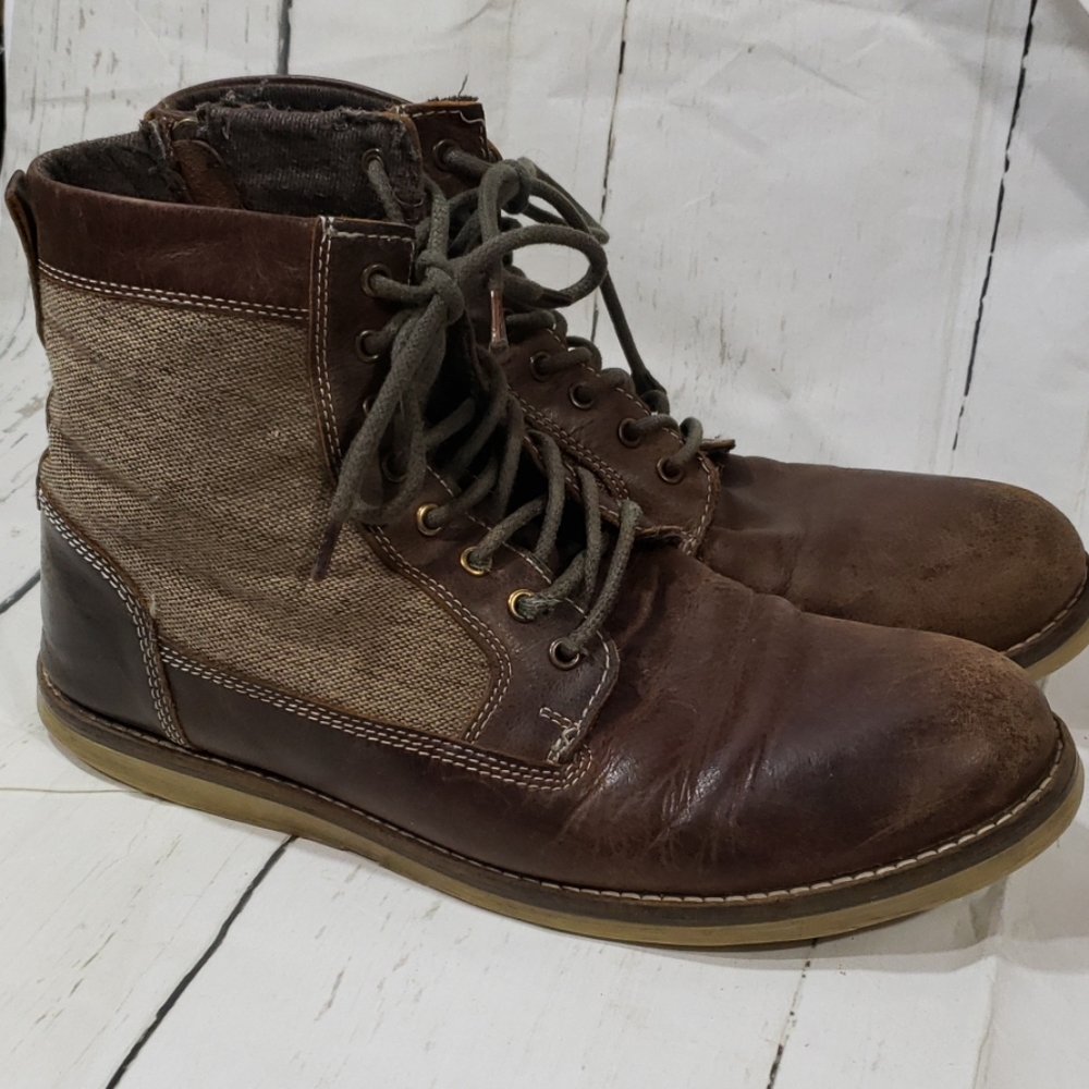 Crevo Leather Chestnut Brown Boots Size 10